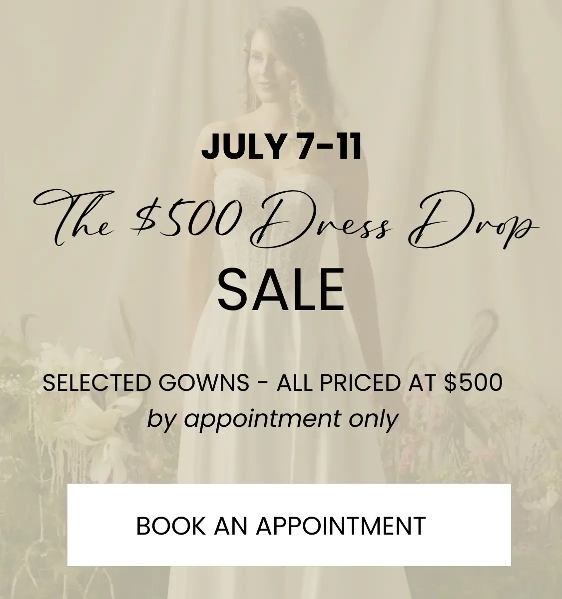 The $500 Dress drop banner